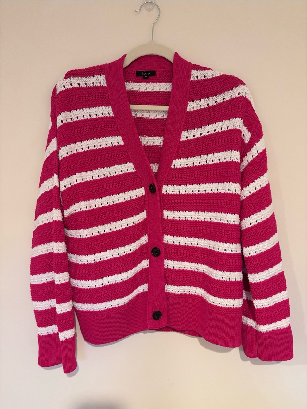 Rails Geneva Cardigan Pink Striped Cardigan